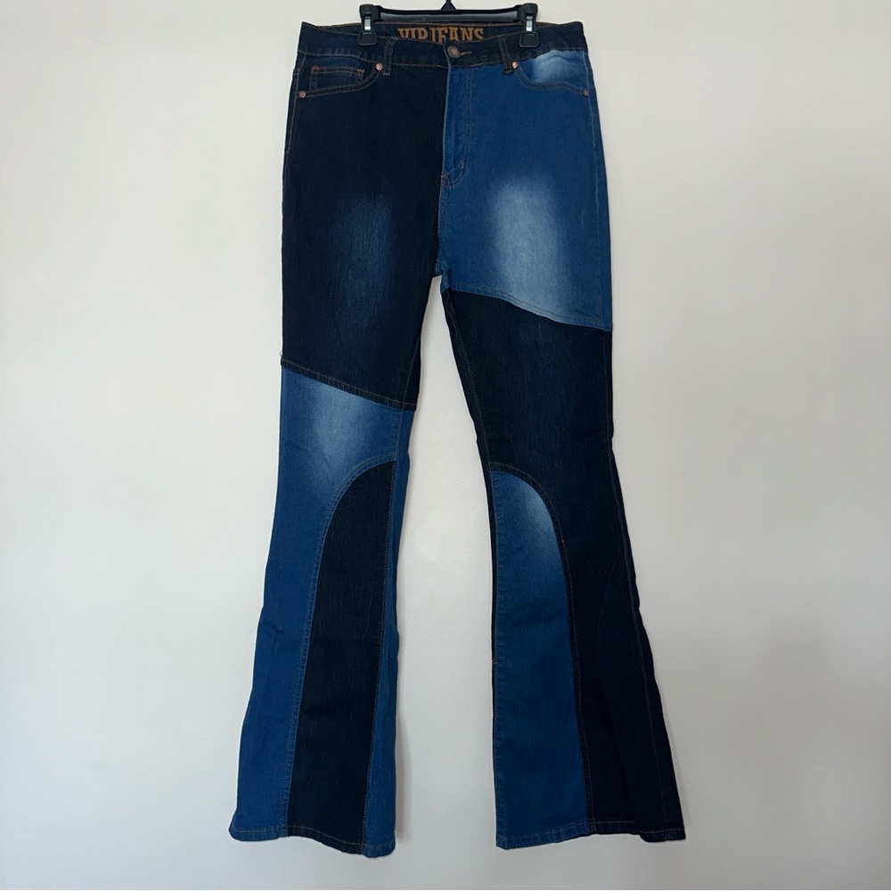 VIP Jeans Patchwork Flare Jeans